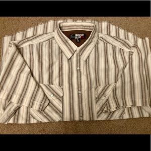 Vintage Anchor blue shirt snap buttons